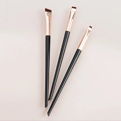3pcs/set Blade Eyeliner Brush Eyebrow Brush Portable Flat Fine Eye Liner Brow Contour Makeup Brushes Makeup Tool