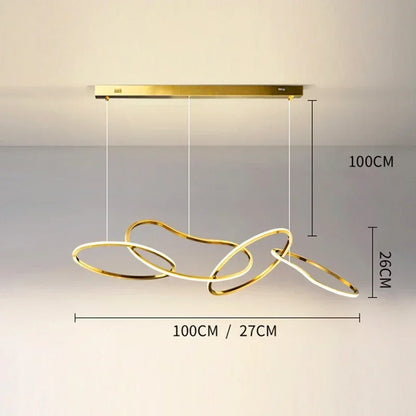 Modern Simplicity Circle LED Pendant Lights for Dining Living Home Decor Hanging Ring Chandelier Lamp Fixture