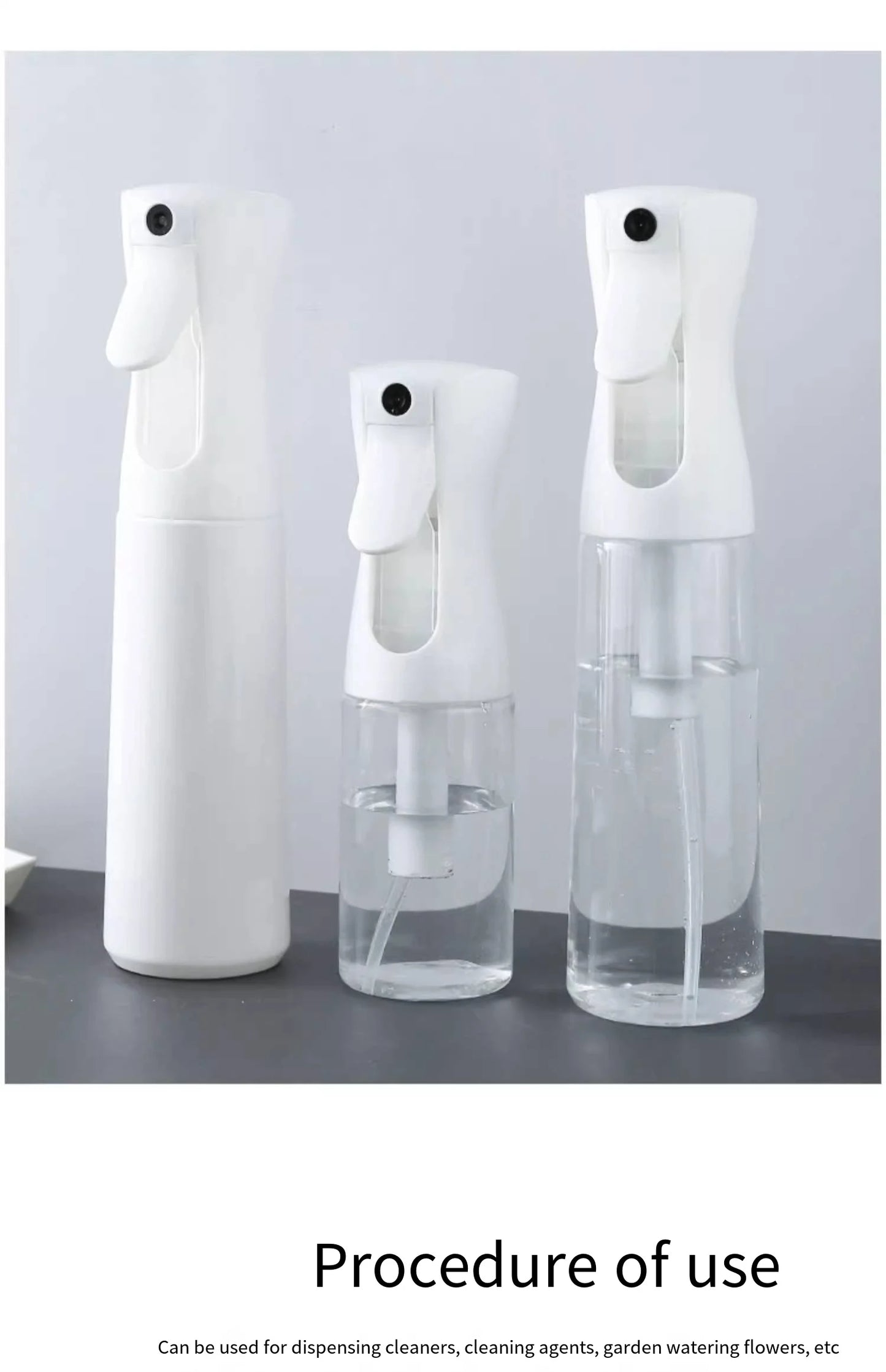 Spray bottle continuous high pressure water refill dilution fine mist atomizing spray bottle pressed refill water bottle size op