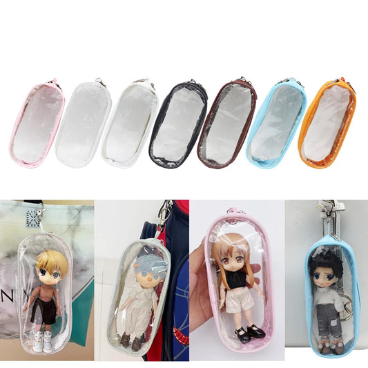 1/12 BJD Doll Go Out Bag OB11 Transparent Storage Hanging Bag Doll Travel Package Pendant Accessories