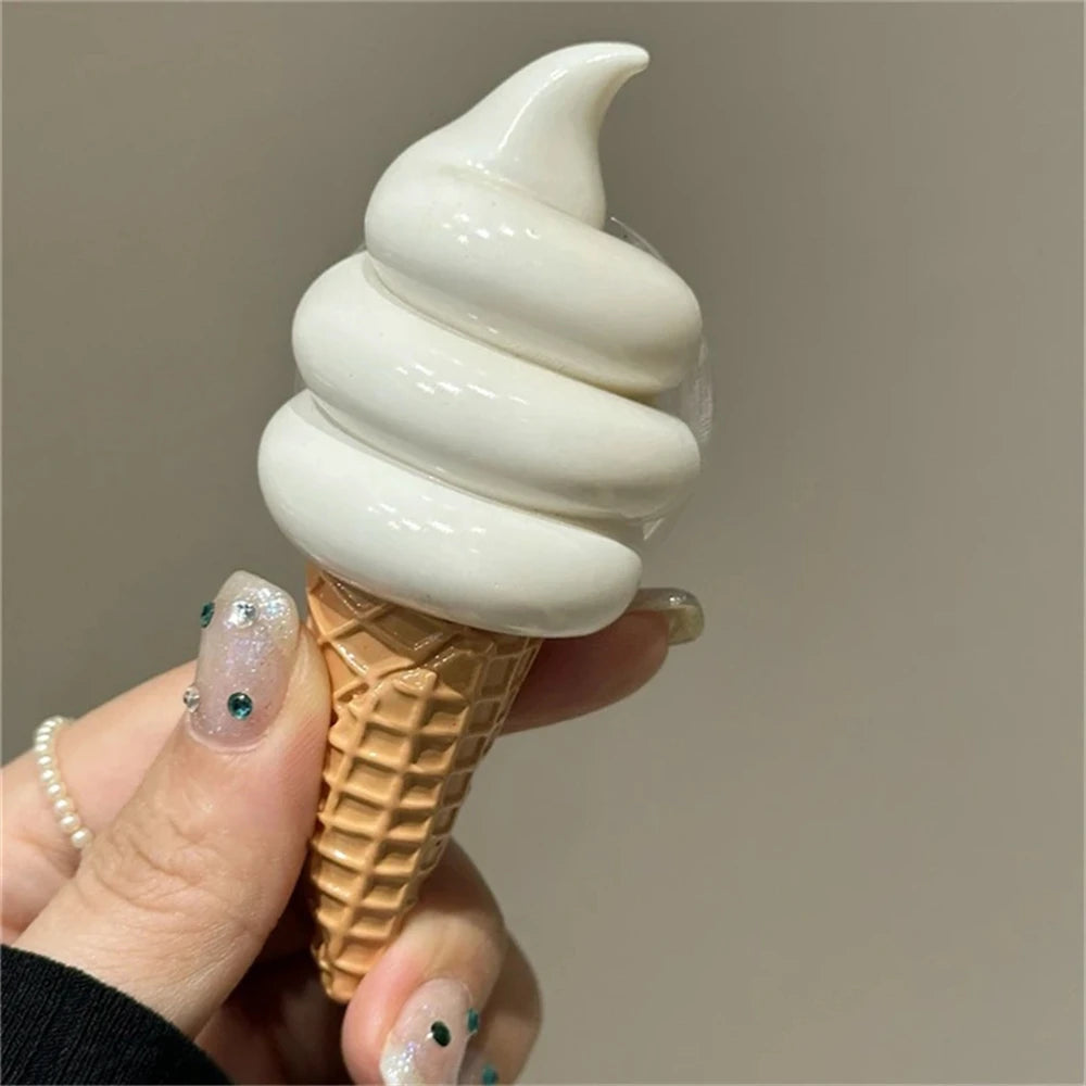 Cute 3D Ice Cream Folding Finger Ring Holder Phone Grip Tok Holder Socket Pocket Support For IPhone Expanding Stand Support