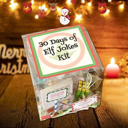 Elf Activities Elf Kit 24/30 Days of Christmas Funny Plastics Christmas Countdown Set Best Elf Pranks Elf Kit 24/30 Days Party