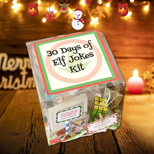 Elf Activities Elf Kit 24/30 Days of Christmas Funny Plastics Christmas Countdown Set Best Elf Pranks Elf Kit 24/30 Days Party