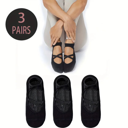 Women's non slip yoga socks with sports grip, ideal gift for running, gym, Pilates, ballet, and floor exercises