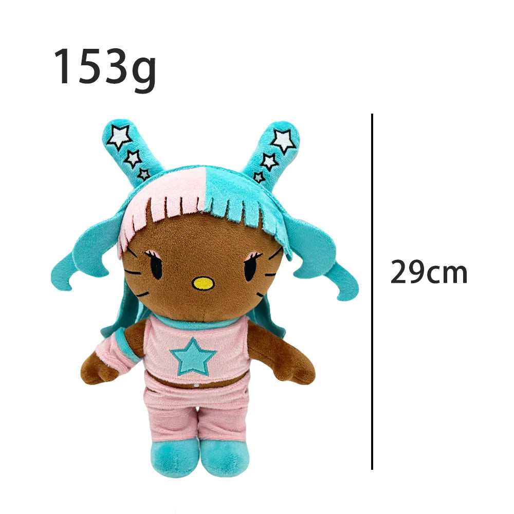 New Hello Kitty Ken Carson Rapper Trippie Taylors Plush Toy Doll with Clothes Stuffed Soft Plush Toys Fans Collect Gifts