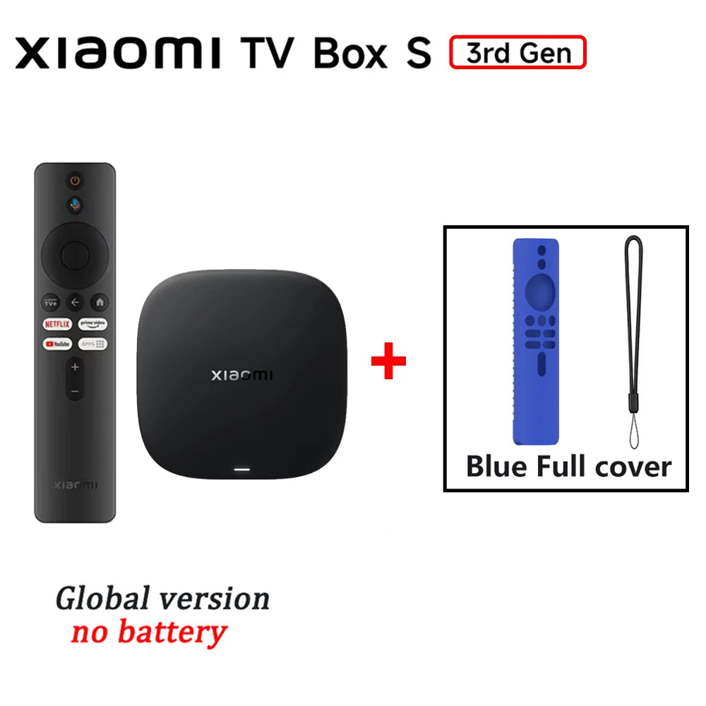 Global Version Xiaomi TV Box S 3rd Gen 4K Ultra HD 2G 32G WiFi BT5.2 Google TV Cast Netflix Smart TV Box Media Player 2025