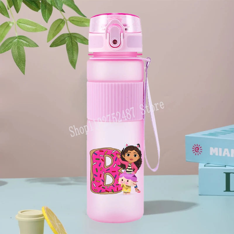 Gabby Dollhouses Cute Water Bottles 550ml Girls Kawaii Cup Kids School Outdoor Sport Flasks Women Office Home Plastics Mug Gift