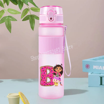 Gabby Dollhouses Cute Water Bottles 550ml Girls Kawaii Cup Kids School Outdoor Sport Flasks Women Office Home Plastics Mug Gift