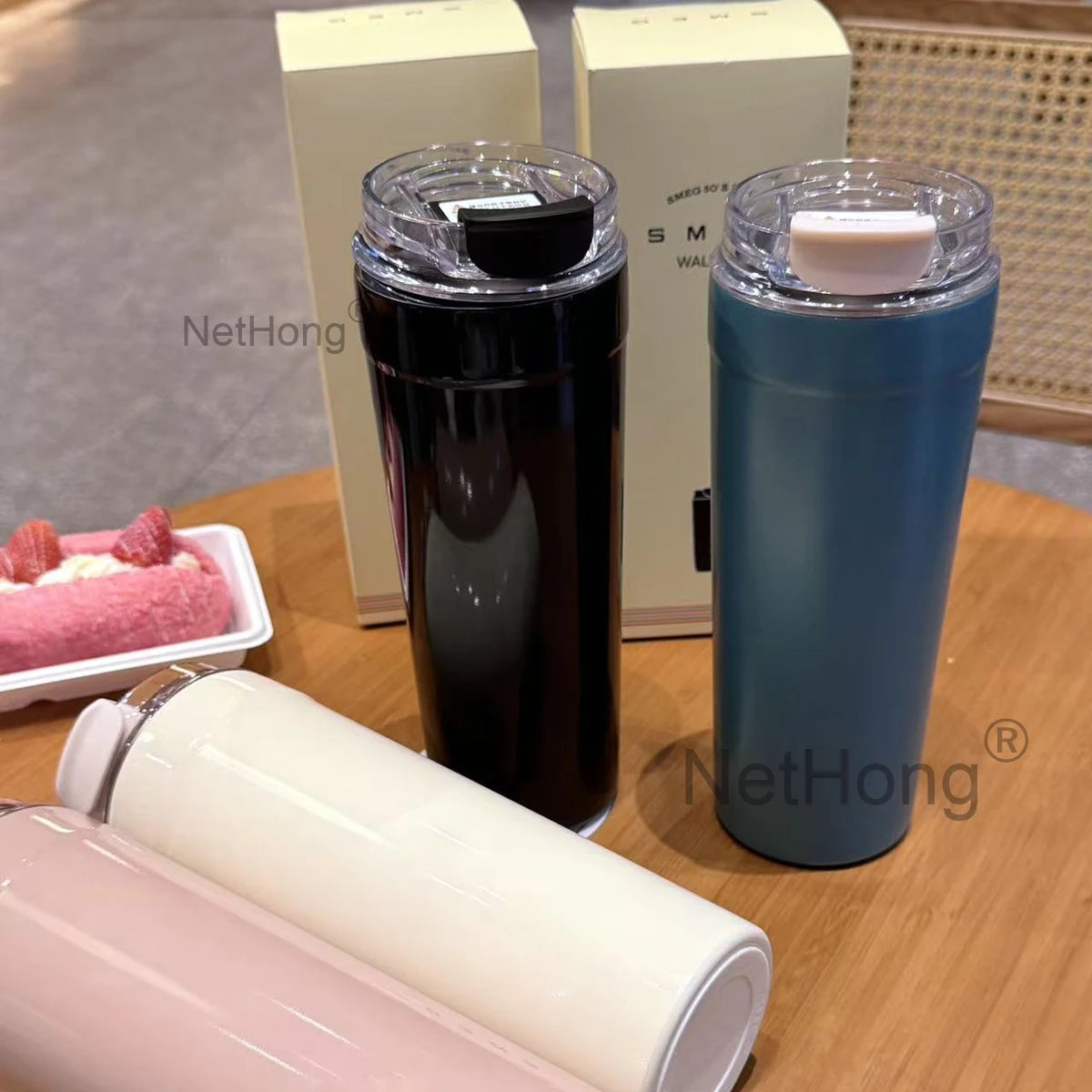 900ML Stainless Steel Vacuum Coffee Cup Heart Logo Portable Leak Proof Travel Mug Insulated Beverage Tumbler