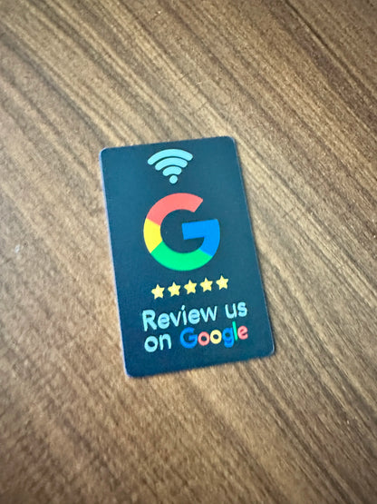NFC 215 Programmable Card - Google Review Sticker, 13.56MHz Waterproof NFC Tag, Stand Table Station for Business Promotion