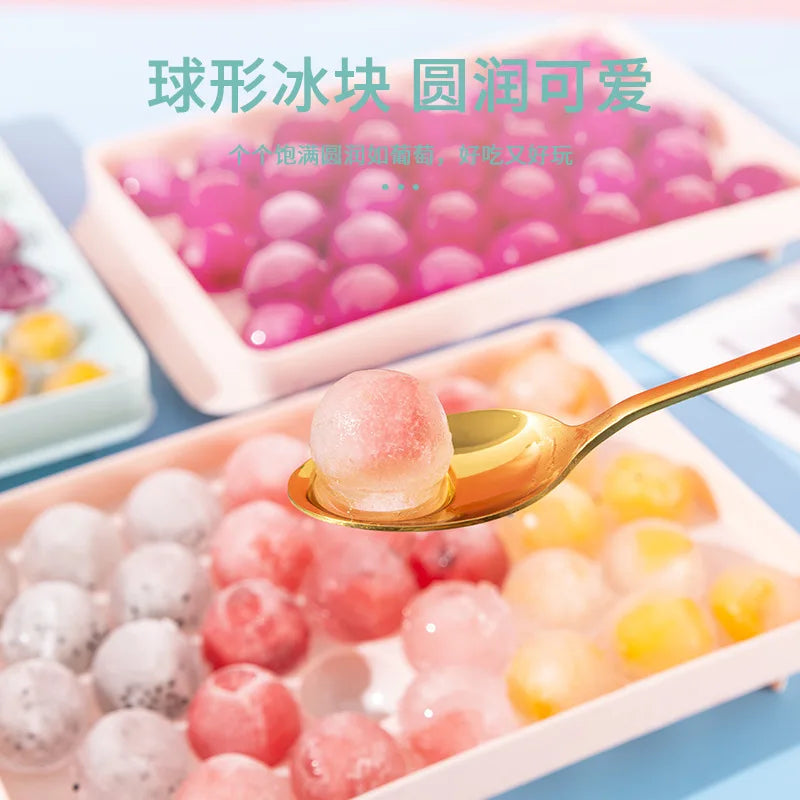 33 Ice Boll Hockey PP Mold Frozen Whiskey Ball Popsicle Ice Cube Tray Box Lollipop Making Gifts Kitchen Tools Accessories