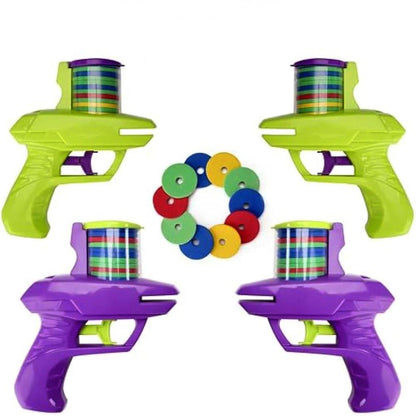 Kids Foam Disc Flying Gun Toy - Outdoor Shooting Game for Children Ages 3-12