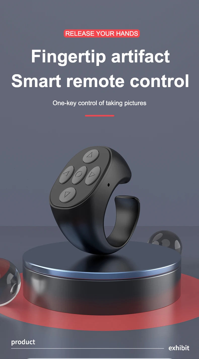 Wireless Bluetooth Mobile Selfie Lazy Artifac Tiktok Remote Control Ring Mobile Phone Bluetooth Controller t For Xiaomi Apple