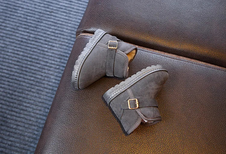 Kids Winter Slippers - Luxury Fur Lined Non-Slip Indoor Boots for Boys & Girls