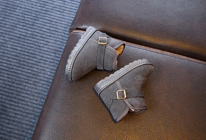 Kids Winter Slippers - Luxury Fur Lined Non-Slip Indoor Boots for Boys & Girls