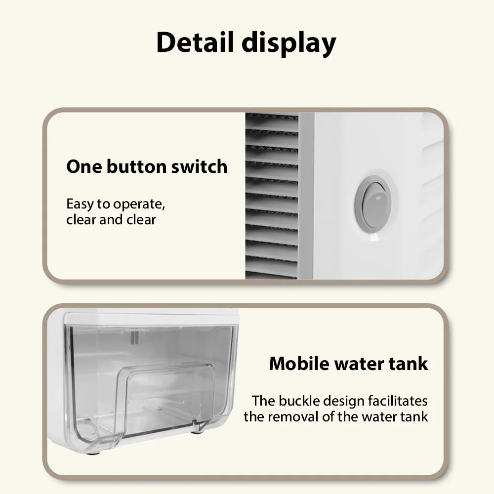 Air Dehumidifier 72W Home Dehumidifier portable dehumidifier Tank capacity 2000ML Air Dryer For Home Bedroom Office Kitchen Drye