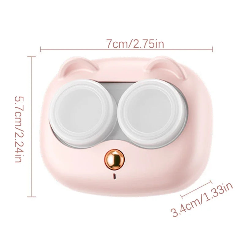 USB Ultrasonic Contact Lens Cleaner Machine,  with Removable Box, Portable Rechargeable & Battery Dual mode optional
