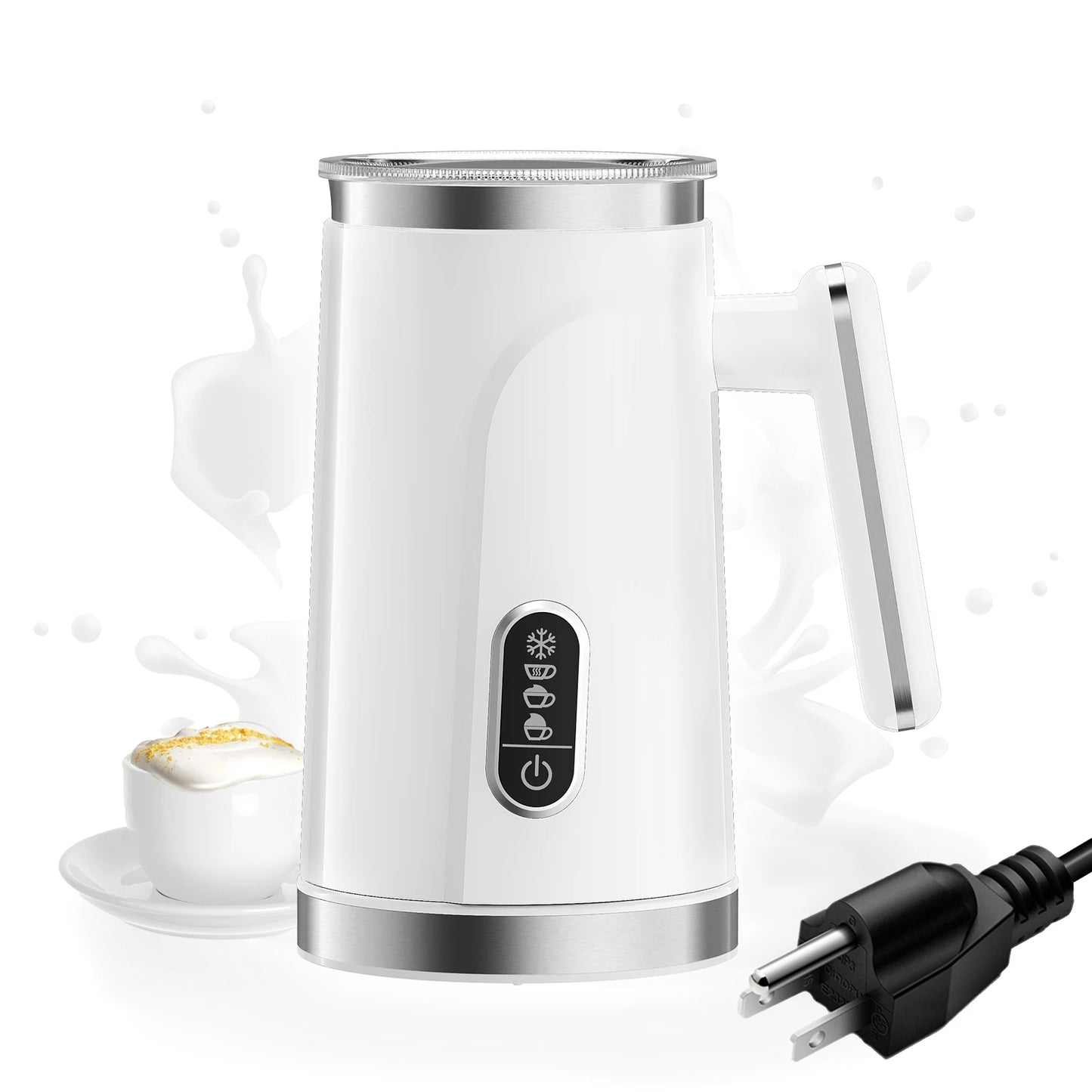 BioloMix,4 in 1 Automatic Hot and Cold Milk Frother Warmer for Latte, Foam Maker, Hot Chocolates, Cappuccino