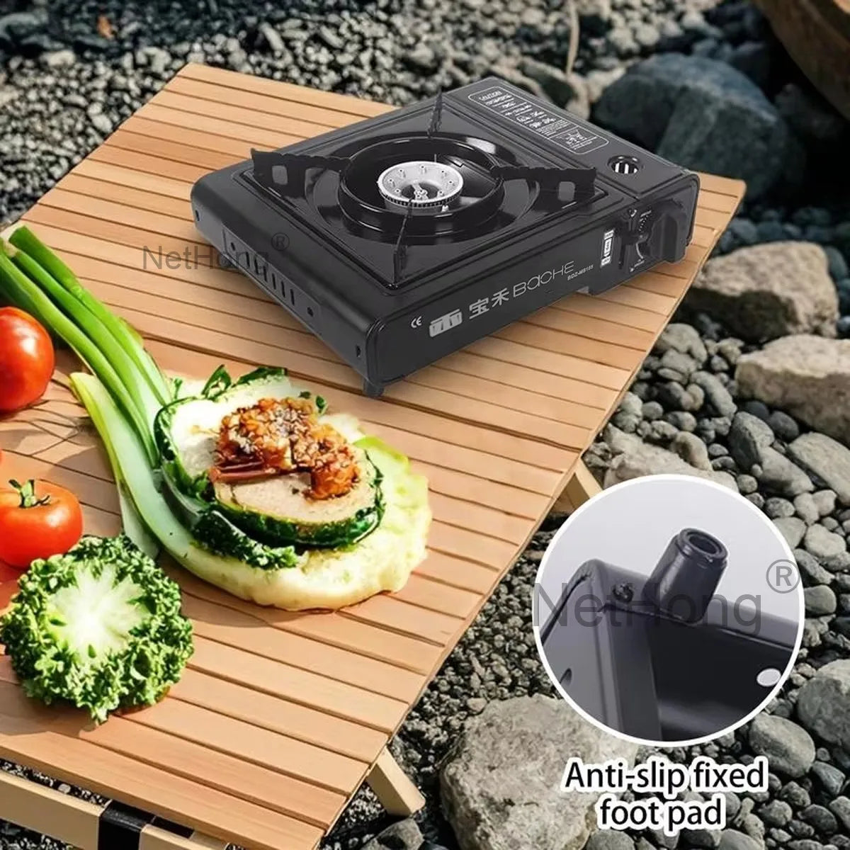 Portable Camping Gas Stove Single Burner Cooker BBQ Outdoor Heater Gas Camping~