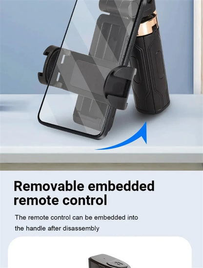 FANGTUOSI Mini Selfie Stick Portable Phone Holder Shooting Aid Versatile Integrated Design Bluetooth Remote For Live Broadcas