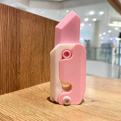 Gravity Folding Claw Knife Radish Knife 3d Printing Gravity Knife Small Radish Knife Push Card Decompression Fidget  Mini Toy