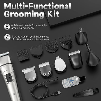 Sejoy MASTER Men's Grooming Kit 5 In 1 Multifunctional Electric Hair Clippers Rechargeable Razor Men Beard Nose Trimmer