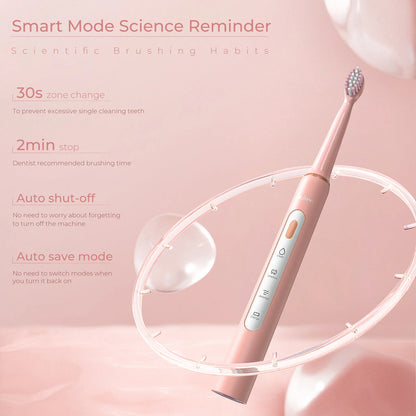 SEJOY Electric Sonic Tooth Brush for Adult USB Rechargeable Electric Toothbrush Washable with 7 pcs Replacement Heads