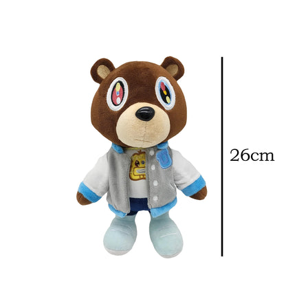 26cm Kawaii Kanye Dropout Bear Teddy Bear Plush Toys Kanye West Graduation Soft Stuffed Home Room Decor Birthday Gift