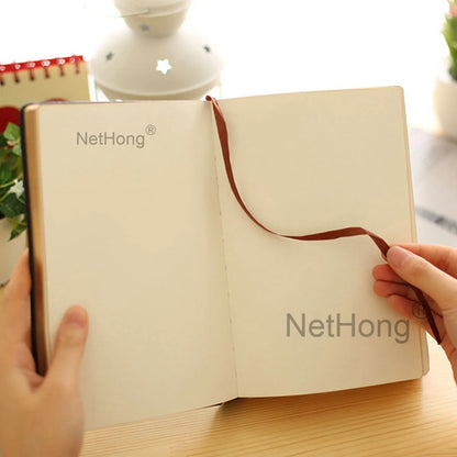 Classic A5 Notebook Hardback Cover & Ribbon Marker School Notebook~