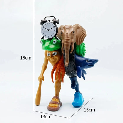 Tung Tung Tung Sahur Tralalero Tralala Italian Brainrot Monster Fusion Edition Anime Action Cartoon Ornament Fun Toy Gift Figure