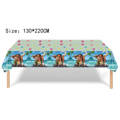 Disney Moana Birthday Decoration Tableware Cup Plate Backdrop Banner Kit Vaiana Moana Theme Happy Party Deco Balloons Supply Set
