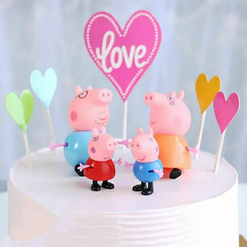 25Pcs Pepa Pig Toy Action Figure George Family Toys Mom and Dad Anime Party Toys Children's Holiday Gift
