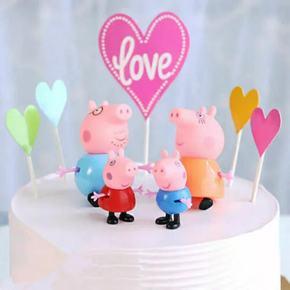 25Pcs Pepa Pig Toy Action Figure George Family Toys Mom and Dad Anime Party Toys Children's Holiday Gift