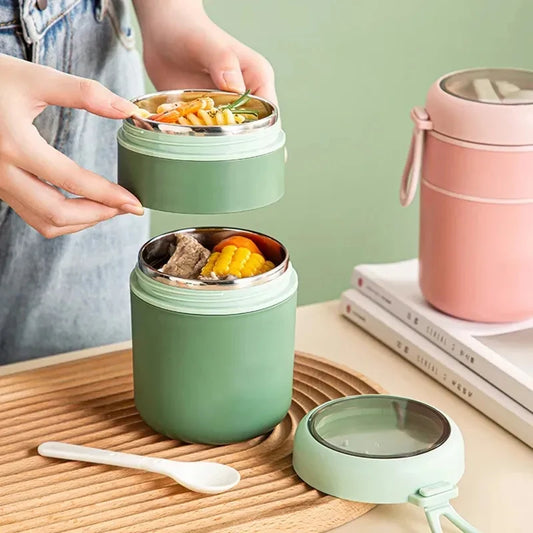 Insulated Thermal Food Jar 530ml/710ml - Stainless Steel Lunch Box for Hot & Cold Food - Kids School Thermos Container