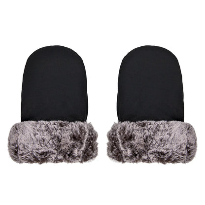 Stroller Gloves 1 Pair Winter Windproof Warm Cute Bear Brown Style Universal Prams Gloves Waterproof Baby Stroller Accessories