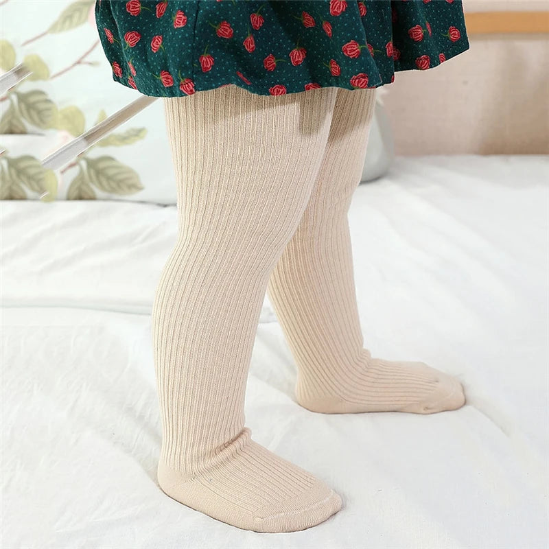 1 Piece Thermal Beige Basic Pantyhose For Girls Winter Thick 0-6Year Children Tights Cotton Fleece Baby Girl Stockings
