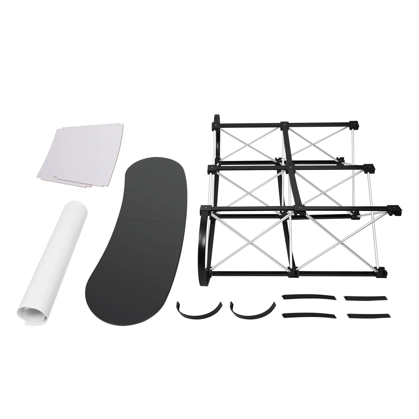 Foldable Tradeshow Table Exhibition Countertop Podium Promotion Table Office Reception Desk School Lecture Table