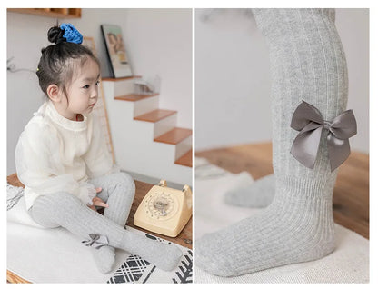 Winter Velvet Warm Tights For Girls Winter Cute Bowknot Cotton Children Pantyhose Newborn Toddler Baby Girls Tights 0 To 10 Yrs