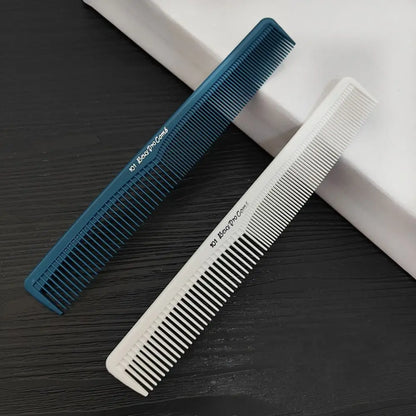 Plastic Pro Hairdressing Combs Anti-Static White Hair Cutting Comb Durable Anti-slip Straight Hair Brushes Barber