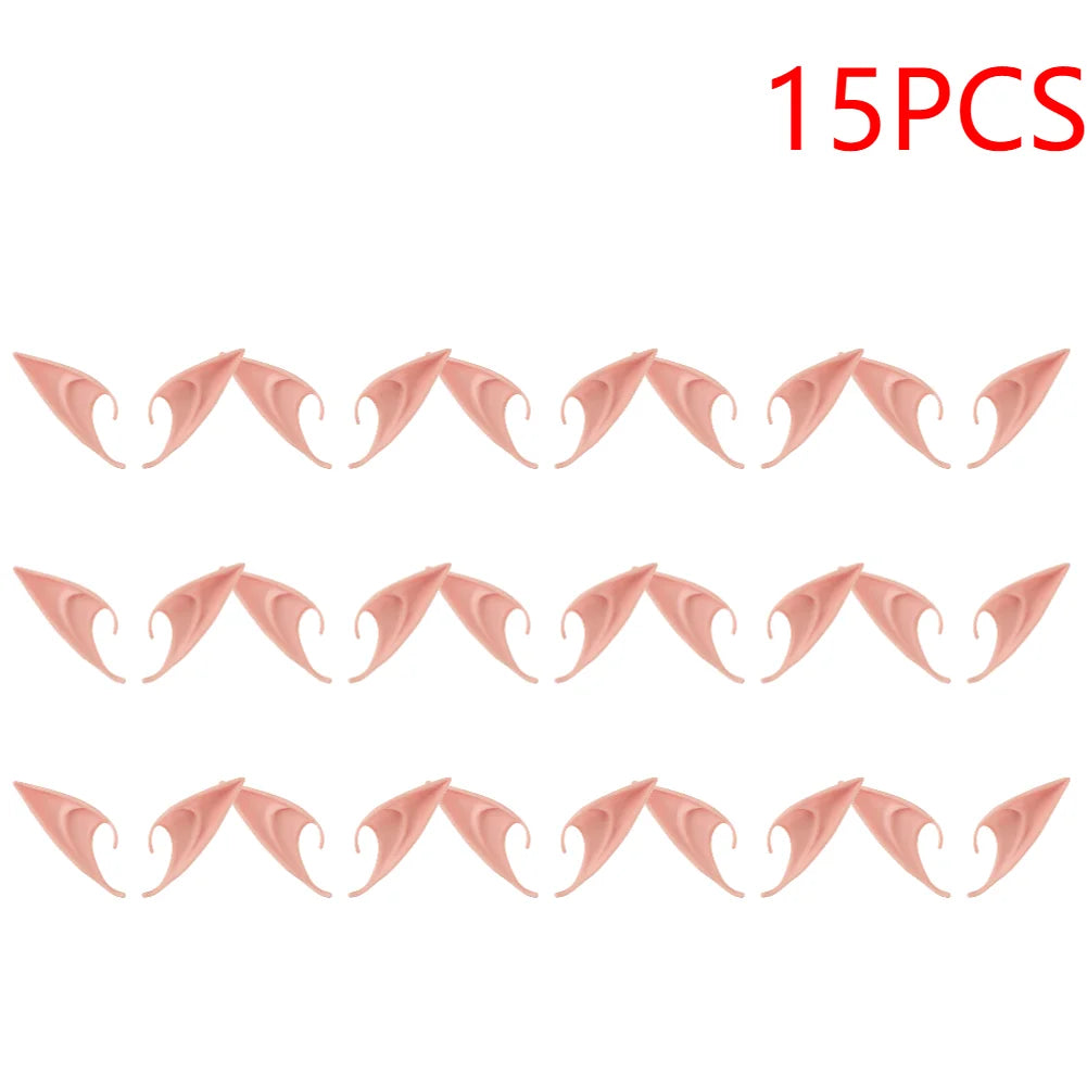 1-20pair Mysterious Angel Elf Ears Artificial Latex Ears for Halloween Decor Fairy Cosplay Costume Masquerade Accessories