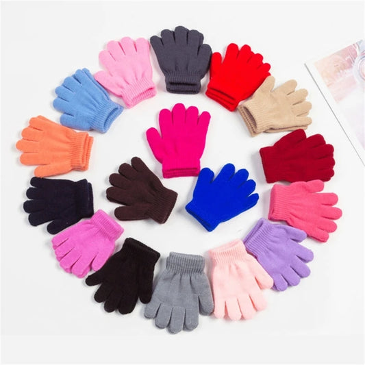 Premium Toddler Winter Gloves - Plush Lined Knitted Mittens for Kids Ages 2-6 Years