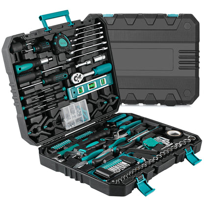 198 Piece Tool Box, Hand Tool Set, Ratchet Socket Tool Set, Screwdriver Set, Home Car Repair Tool, Universal