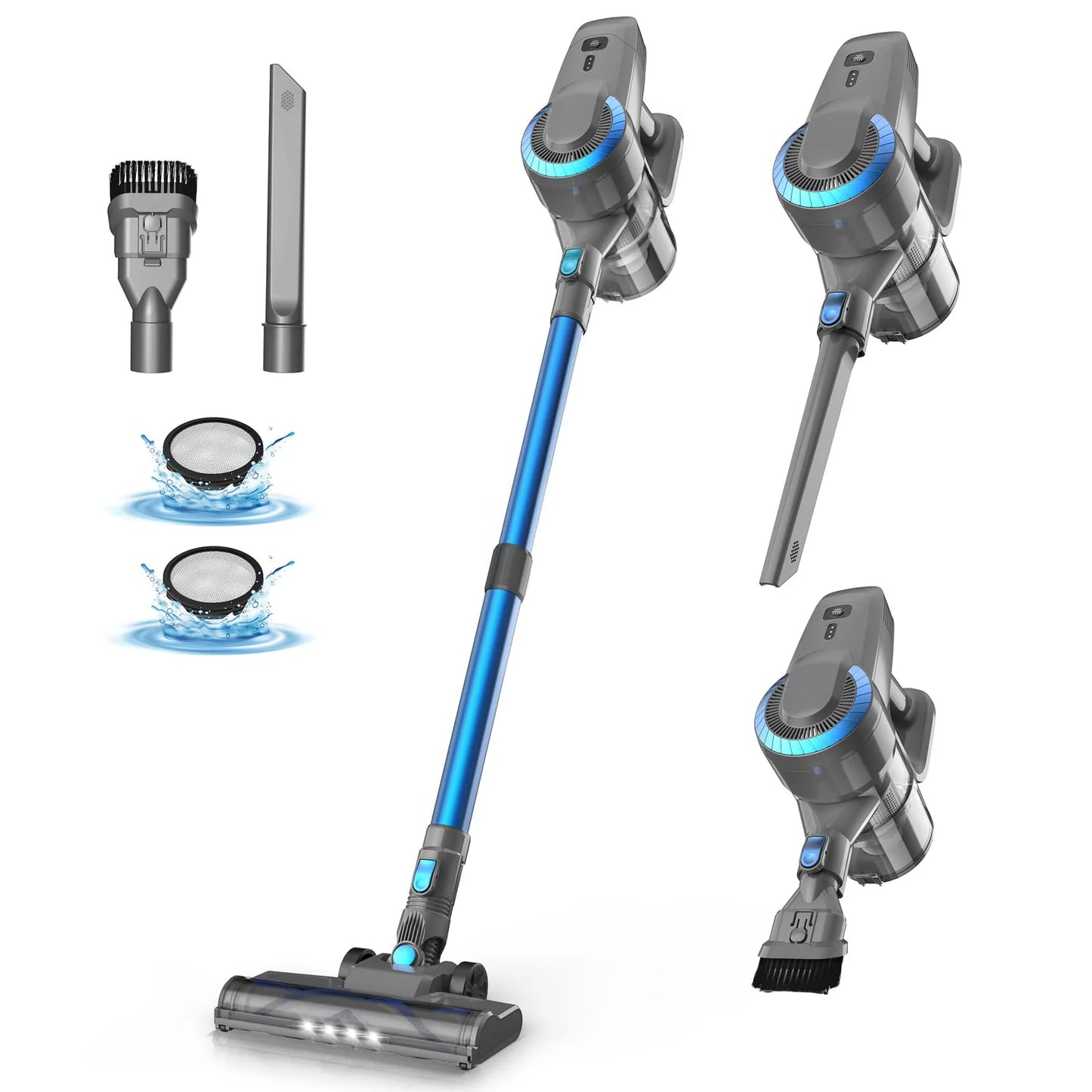 INSE N300 Cordless Vacuum Cleaner 20Kpa Ultra 6 in 1 Lightweight Stick Vacuum Powerful Handheld Vacuum Cleaners for Home Pet Car