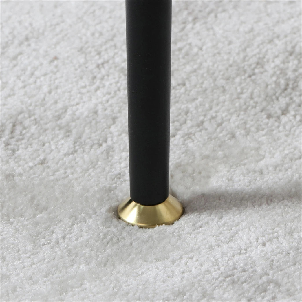 Modern Glass Coffee Table Side End Table Black Metal Legs Living Room Furniture Accent Table