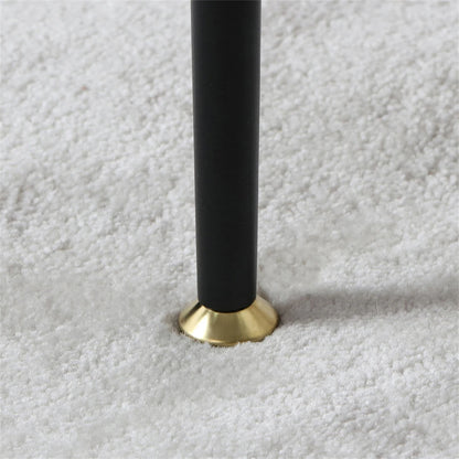 Modern Glass Coffee Table Side End Table Black Metal Legs Living Room Furniture Accent Table