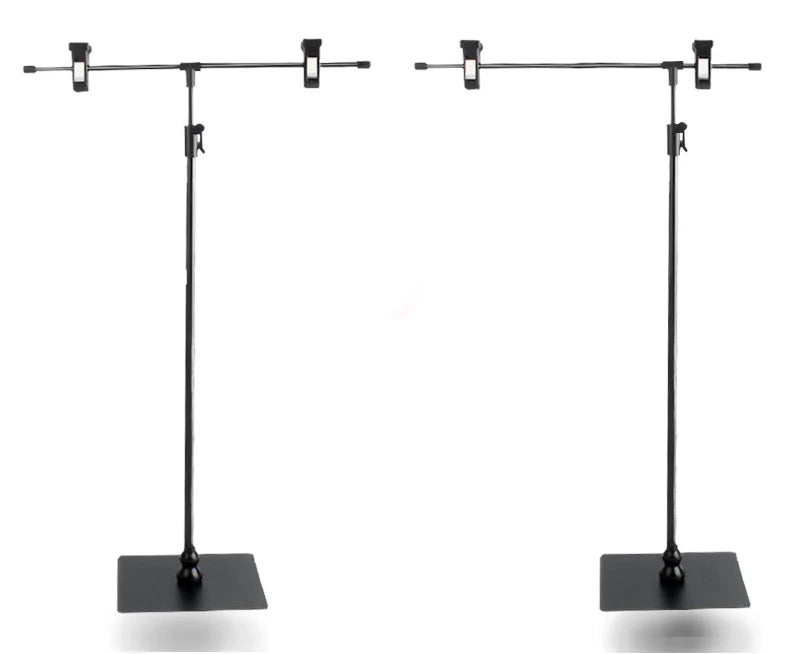 BFOLLOW 30cm T Shape Background Stand with 40cm PVC Backdrop Props for Product Photography Desk Photo Shooting Kit Studio Set