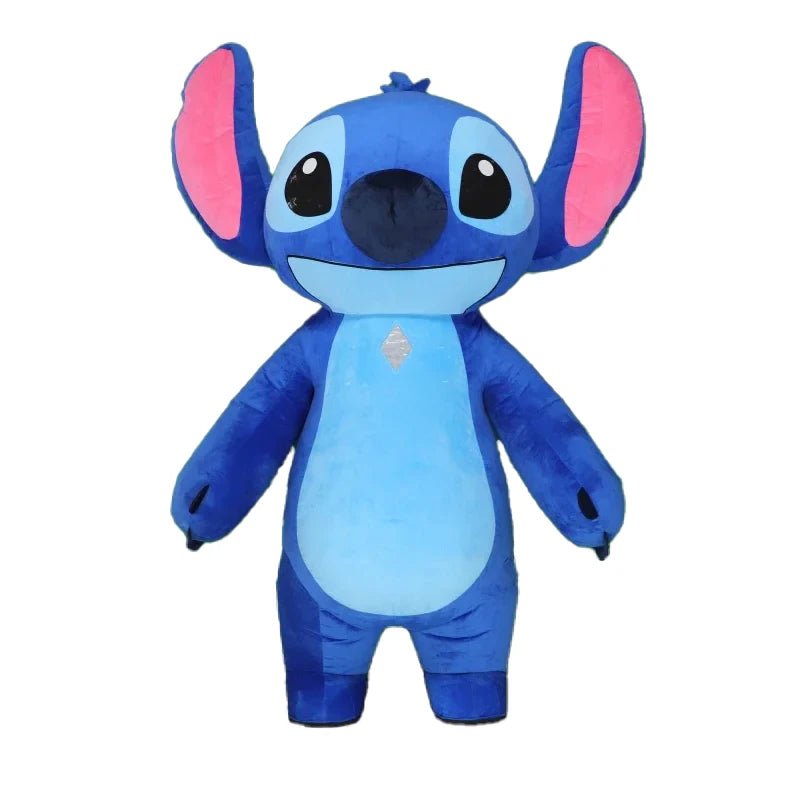 Giant Blue Stitch Inflatable Mascot Costume Disney Character Cosplay Costume Disney Advertising Fancy Dress Anime Adult Suits