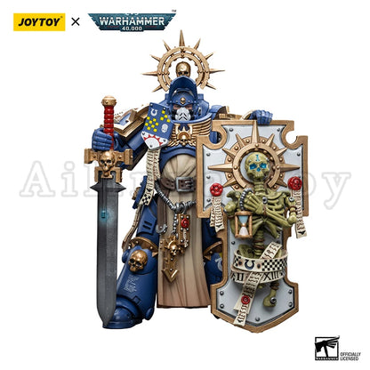 JOYTOY 1/18 Actionfigur 40K Primaris Captain mit Reliktschild und Energieschwert, Anime-Militärmodell
