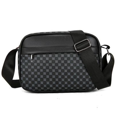 Casual Lightweight Business Shoulder Bags for Men PU Leather Messenger Bag Comfortable Wide Strap Crossbody Bags Designer Male