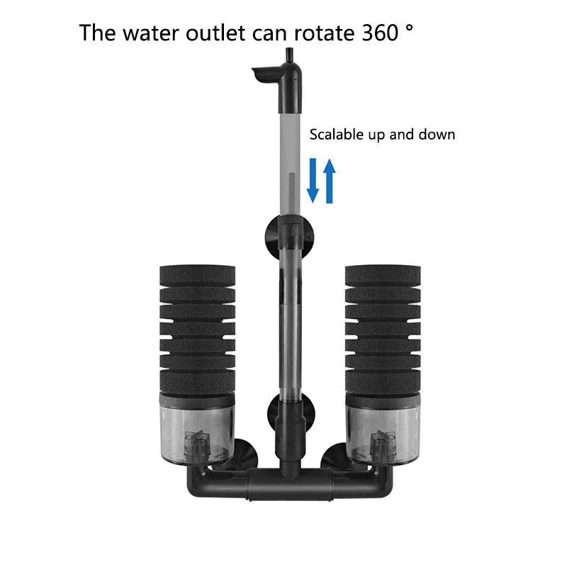 Premium Aquarium Bio Filter - Biochemical Sponge Filter for Fish Tank Air Pump & Skimmer System